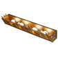 Meyda Lighting Tall Pines 30" 4-Light Antique Copper Vanity Light With Amber Mica Shade Glass