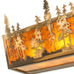 Meyda Lighting Tall Pines 30" 4-Light Antique Copper Vanity Light With Amber Mica Shade Glass
