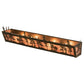 Meyda Lighting Tall Pines 30" 4-Light Antique Copper Vanity Light With Silver Mica Shade Glass