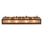 Meyda Lighting Tall Pines 30" 4-Light Antique Copper Vanity Light With Silver Mica Shade Glass