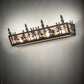 Meyda Lighting Tall Pines 30" 4-Light Dark Roast Vanity Light With Silver Mica Shade Glass
