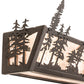 Meyda Lighting Tall Pines 30" 4-Light Dark Roast Vanity Light With Silver Mica Shade Glass