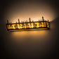 Meyda Lighting Tall Pines 30" 4-Light Rust & Green Trees Wall Sconce With Beige Botticino Idalight Shade Glass