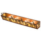 Meyda Lighting Tall Pines 30" 4-Light Rust & Green Trees Wall Sconce With Beige Botticino Idalight Shade Glass