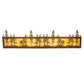 Meyda Lighting Tall Pines 30" 4-Light Rust & Green Trees Wall Sconce With Beige Botticino Idalight Shade Glass