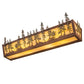 Meyda Lighting Tall Pines 30" 4-Light Rust & Green Trees Wall Sconce With Beige Botticino Idalight Shade Glass