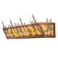 Meyda Lighting Tall Pines 30" 4-Light Rust & Green Trees Wall Sconce With Beige Botticino Idalight Shade Glass