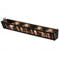 Meyda Lighting Tall Pines 30" 4-Light Textured Black Vanity Light With Silver Mica Shade Glass