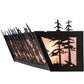 Meyda Lighting Tall Pines 30" 4-Light Textured Black Vanity Light With Silver Mica Shade Glass