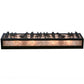 Meyda Lighting Tall Pines 30" 4-Light Textured Black Vanity Light With Silver Mica Shade Glass