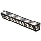 Meyda Lighting Tall Pines 30" 4-Light Textured Black Vanity Light With White Shade Glass