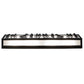 Meyda Lighting Tall Pines 30" 4-Light Textured Black Vanity Light With White Shade Glass