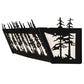 Meyda Lighting Tall Pines 30" 4-Light Textured Black Vanity Light With White Shade Glass