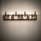 Meyda Lighting Tall Pines 30" 4-Light Timeless Bronze Vanity Light With Silver Mica Shade Glass