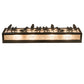 Meyda Lighting Tall Pines 30" 4-Light Timeless Bronze Vanity Light With Silver Mica Shade Glass