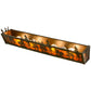 Meyda Lighting Tall Pines 31" 4-Light Antique Copper Vanity Light With Amber Mica Shade Glass