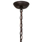 Meyda Lighting Tall Pines 31202 22" Oil Rubbed Bronze Pendant Light With Beige Shade Glass