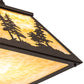 Meyda Lighting Tall Pines 31202 22" Oil Rubbed Bronze Pendant Light With Beige Shade Glass