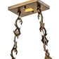 Meyda Lighting Tall Pines 33" 6-Light Antique Copper Island Pendant Light With Amber Mica Shade Glass