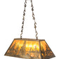 Meyda Lighting Tall Pines 33" 6-Light Antique Copper Island Pendant Light With Amber Mica Shade Glass