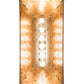 Meyda Lighting Tall Pines 33" 6-Light Antique Copper Island Pendant Light With Amber Mica Shade Glass