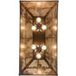 Meyda Lighting Tall Pines 33" 6-Light Antique Copper Island Pendant Light With Silver Mica Shade Glass