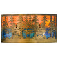 Meyda Lighting Tall Pines 36" 2-Light Antique Copper Wall Sconce With Orange & Blue Art Shade Glass