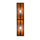 Meyda Lighting Tall Pines 36" 3-Light Solar Black Island Semi-flush Mount Light With Amber Mica Shade Glass