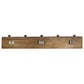 Meyda Lighting Tall Pines 36" 4-Light Antique Copper Bear & Deer Wall Sconce With Beige Iridescent Art Shade Glass
