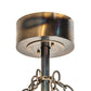 Meyda Lighting Tall Pines 36" 4-Light Light Burnished Antique Copper Inverted Pendant Light With Silver Mica Shade Glass