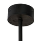 Meyda Lighting Tall Pines 36" 4-Light Textured Black Inverted Pendant Light With Amber Mica Shade Glass