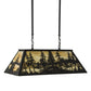 Meyda Lighting Tall Pines 36" 6-Light Timeless Bronze Island Pendant Light With Beige Shade Glass