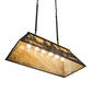 Meyda Lighting Tall Pines 36" 6-Light Timeless Bronze Island Pendant Light With Beige Shade Glass