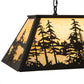 Meyda Lighting Tall Pines 36" 6-Light Timeless Bronze Island Pendant Light With Beige Shade Glass
