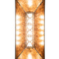 Meyda Lighting Tall Pines 36" 6-Light Wrought Iron Pendant Light With Amber Mica Shade Glass