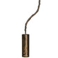Meyda Lighting Tall Pines 4" Antique Copper Mini Pendant Light With Amber Mica Shade Glass