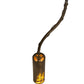 Meyda Lighting Tall Pines 4" Antique Copper Mini Pendant Light With Amber Mica Shade Glass