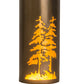 Meyda Lighting Tall Pines 4" Antique Copper Mini Pendant Light With Amber Mica Shade Glass