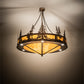 Meyda Lighting Tall Pines 41" 18-Light Antique Copper Inverted Pendant Light With Ambra Siena Idalight Shade
