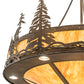 Meyda Lighting Tall Pines 41" 18-Light Antique Copper Inverted Pendant Light With Ambra Siena Idalight Shade