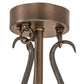 Meyda Lighting Tall Pines 41" 18-Light Antique Copper Inverted Pendant Light With Ambra Siena Idalight Shade