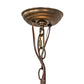 Meyda Lighting Tall Pines 41" 18-Light Antique Copper Inverted Pendant Light With Ambra Sienna Idalight Shade