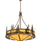 Meyda Lighting Tall Pines 41" 18-Light Antique Copper Inverted Pendant Light With Ambra Sienna Idalight Shade