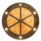Meyda Lighting Tall Pines 41" 18-Light Antique Copper Inverted Pendant Light With Ambra Sienna Idalight Shade