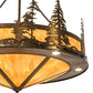 Meyda Lighting Tall Pines 41" 18-Light Antique Copper Inverted Pendant Light With Ambra Sienna Idalight Shade
