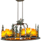 Meyda Lighting Tall Pines 42" 12-Light Antique Copper & Green Chandelier With Amber Faux Candlelight