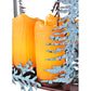 Meyda Lighting Tall Pines 42" 12-Light Rust & Green Trees Chandelier With Amber Faux Candlelight