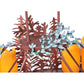 Meyda Lighting Tall Pines 42" 12-Light Rust & Green Trees Chandelier With Amber Faux Candlelight