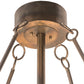 Meyda Lighting Tall Pines 44" 16-Light Dark Burnished Antique Copper Chandelier With Creme Carrare Idalight Shade Glass and Fan