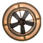 Meyda Lighting Tall Pines 44" 8-Light Antique Copper Chandelier With Silver Mica Shade Glass and Fan